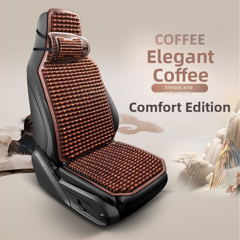 Autoistmepadi Suvine jahutav padi Puidust helmed Ventilatsioon Suvine 3D hingav nelja aastaaja universaalne veoautoistme ühekordne padi Puidust