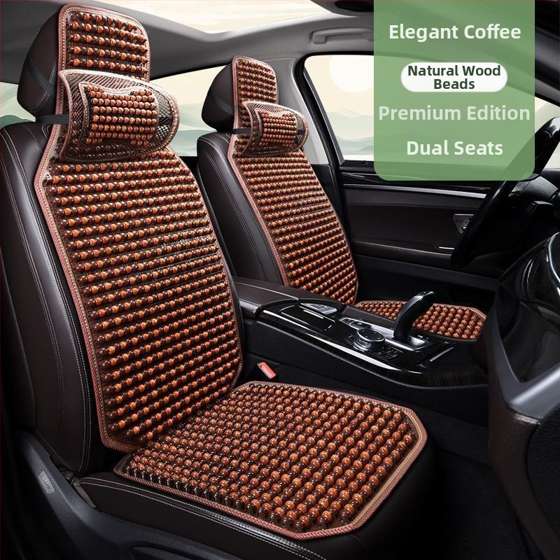 Autoistmepadi Suvine jahutav padi Puidust helmed Ventilatsioon Suvine 3D hingav nelja aastaaja universaalne veoautoistme ühekordne padi Puidust