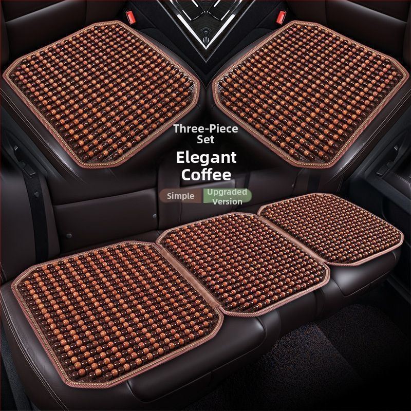 Autoistmepadi Suvine jahutav padi Puidust helmed Ventilatsioon Suvine 3D hingav nelja aastaaja universaalne veoautoistme ühekordne padi Puidust