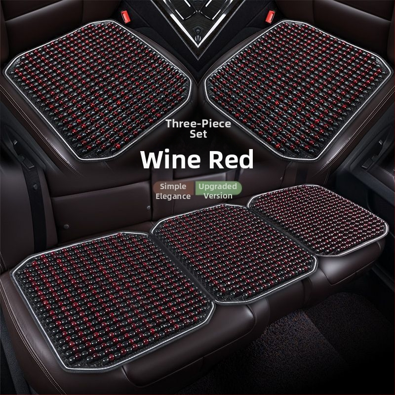 Autoistmepadi Suvine jahutav padi Puidust helmed Ventilatsioon Suvine 3D hingav nelja aastaaja universaalne veoautoistme ühekordne padi Puidust