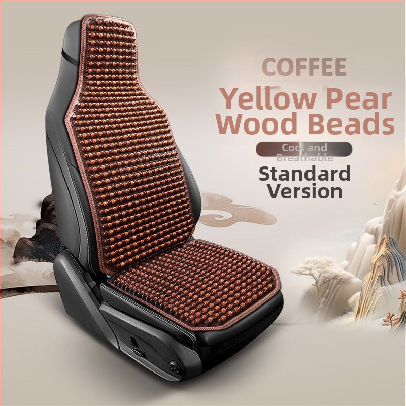 Autoistmepadi Suvine jahutav padi Puidust helmed Ventilatsioon Suvine 3D hingav nelja aastaaja universaalne veoautoistme ühekordne padi Puidust