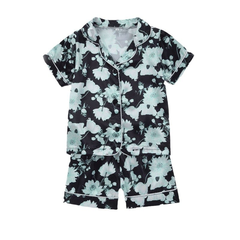 Suvised uued laste armsad trükitud pidžaamad poistele ja tüdrukutele, universaalsed vabaaja stiilis koduriided, lühikeste varrukatega lühikeste pükste komplekt