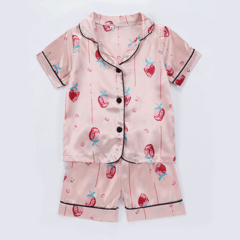 Suvised uued laste armsad trükitud pidžaamad poistele ja tüdrukutele, universaalsed vabaaja stiilis koduriided, lühikeste varrukatega lühikeste pükste komplekt