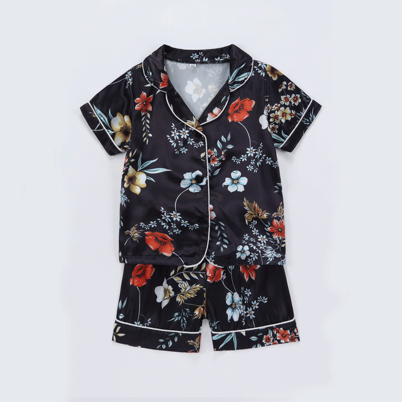 Suvised uued laste armsad trükitud pidžaamad poistele ja tüdrukutele, universaalsed vabaaja stiilis koduriided, lühikeste varrukatega lühikeste pükste komplekt
