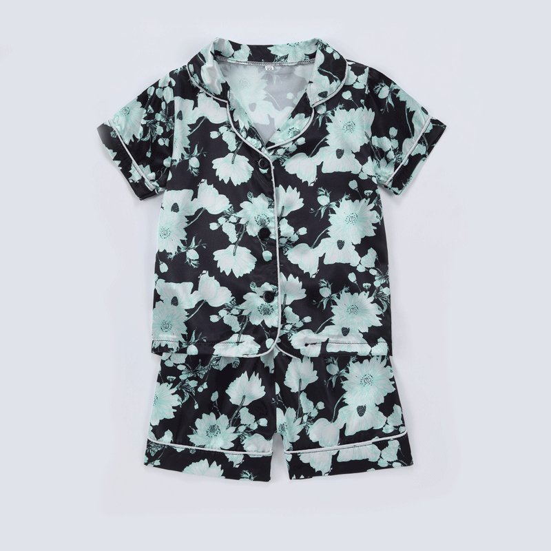 Suvised uued laste armsad trükitud pidžaamad poistele ja tüdrukutele, universaalsed vabaaja stiilis koduriided, lühikeste varrukatega lühikeste pükste komplekt