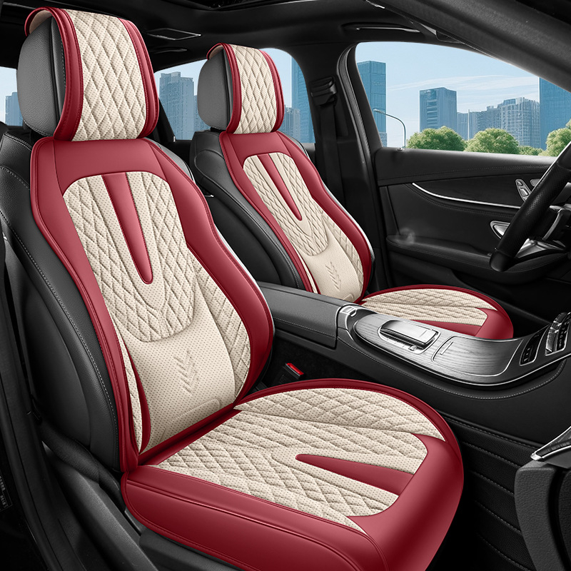 Fikseeritud nimmetugi, täielikult suletud autoistmepadi, viiekohaline universaalne nelja aastaaja istmekate, hingav ja kulumiskindel autoistmepadi