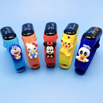 [Sõltumatu pakend] Tootjad märkavad veekindlat koomiksilaadset nukukäe rõngaskella M3LED elektroonilist kella õpilase koomiksikellal.