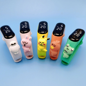 [Sõltumatu pakend] Tootjad märkavad veekindlat koomiksilaadset nukukäe rõngaskella M3LED elektroonilist kella õpilase koomiksikellal.