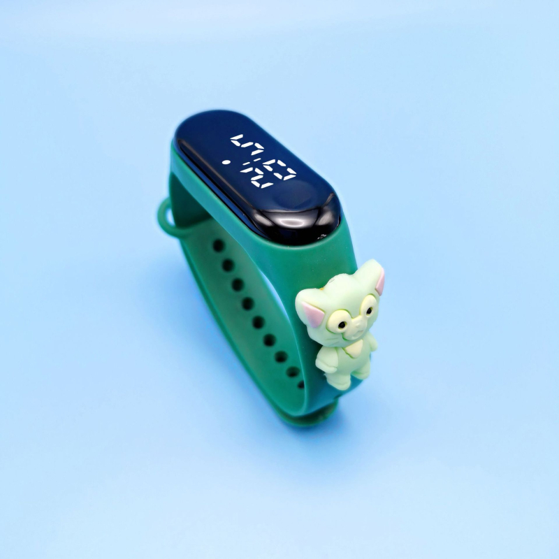 [Sõltumatu pakend] Tootjad märkavad veekindlat koomiksilaadset nukukäe rõngaskella M3LED elektroonilist kella õpilase koomiksikellal.