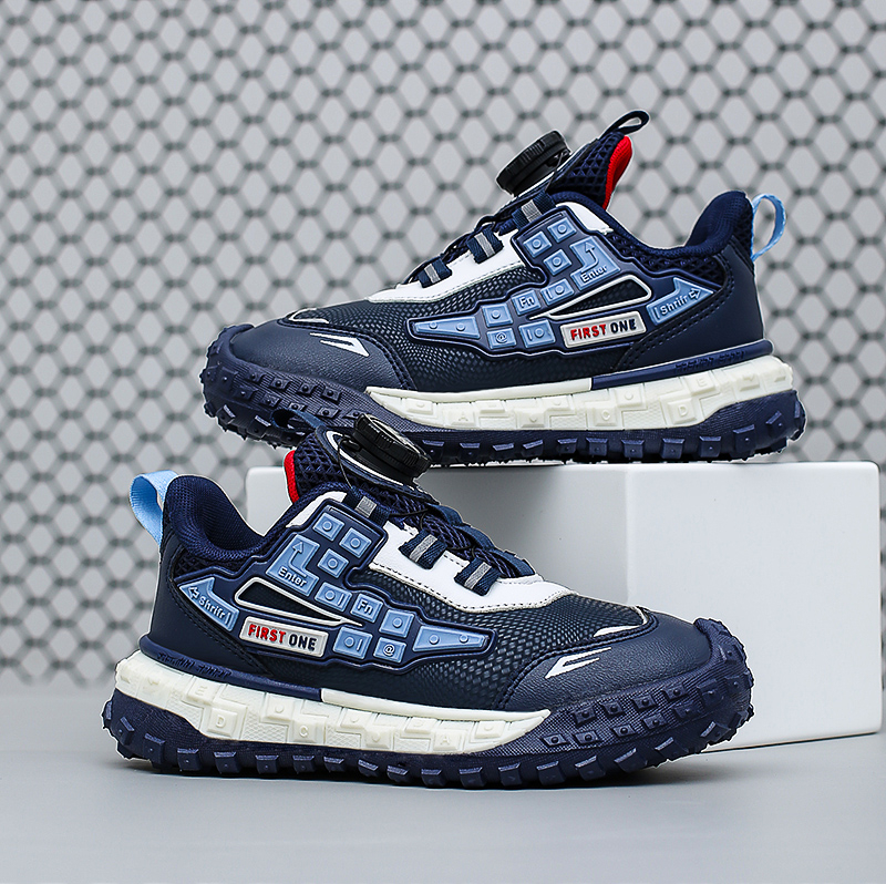 Poiste tossud kevadel ja sügisel lastele pöörleva pandlaga torniga kingad, moodsed jooksujalatsid