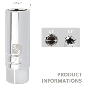 Αυτοκίνητο τροποποιημένο μανίκι μπουζί με 1/2 τετραγωνική οπή, εξάγωνο μανίκι, ειδικό μανίκι κοχλία εργαλείου, αντίθετο μανίκι