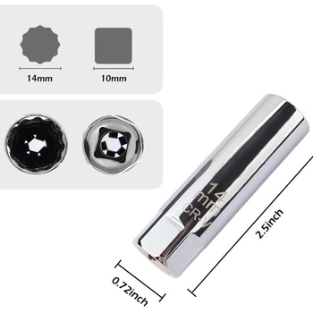 Αυτοκίνητο τροποποιημένο μανίκι μπουζί με 1/2 τετραγωνική οπή, εξάγωνο μανίκι, ειδικό μανίκι κοχλία εργαλείου, αντίθετο μανίκι