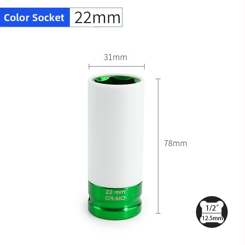 Auto modifitseeritud rattarummu 1/2 kandilise auguga kuusnurkne pesa süüteküünla hülss spetsiaalse kujuga tööriista kruvihülss vastashülss