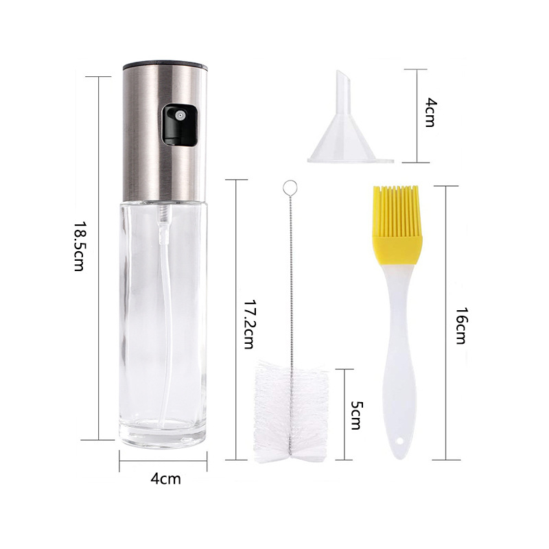 304 nerūdijančio plieno purkštuvo purškimo preso tipo purkštuvo butelis, kepsninės rūko buitinis stiklinis purkštuvo purškimo butelis, aliejaus butelis