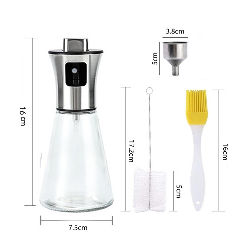 304 nerūdijančio plieno purkštuvo purškimo preso tipo purkštuvo butelis, kepsninės rūko buitinis stiklinis purkštuvo purškimo butelis, aliejaus butelis