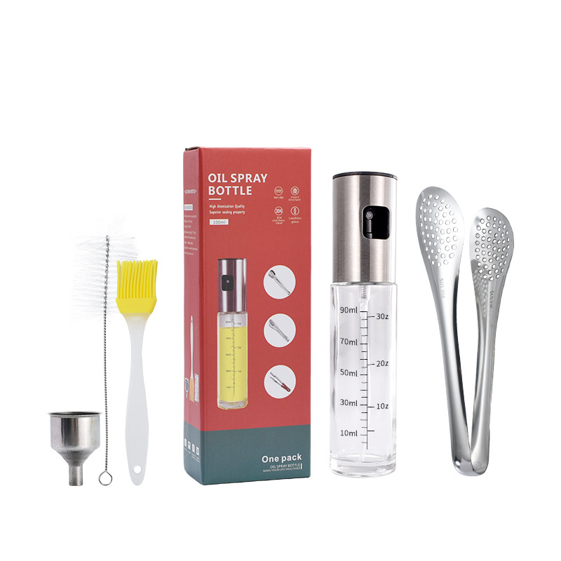 304 nerūdijančio plieno purkštuvo purškimo preso tipo purkštuvo butelis, kepsninės rūko buitinis stiklinis purkštuvo purškimo butelis, aliejaus butelis