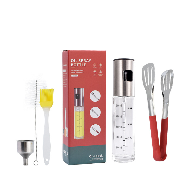 304 nerūdijančio plieno purkštuvo purškimo preso tipo purkštuvo butelis, kepsninės rūko buitinis stiklinis purkštuvo purškimo butelis, aliejaus butelis