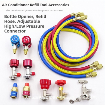 Automobilio oro kondicionierius plius freono jungties šaltnešio butelių atidarytuvo įrankių priedai aukšto ir žemo slėgio jungties sandarinimo žiedo slėgio matuoklis