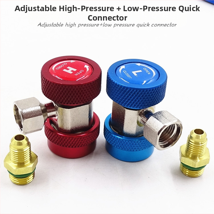 Automobilio oro kondicionierius plius freono jungties šaltnešio butelių atidarytuvo įrankių priedai aukšto ir žemo slėgio jungties sandarinimo žiedo slėgio matuoklis