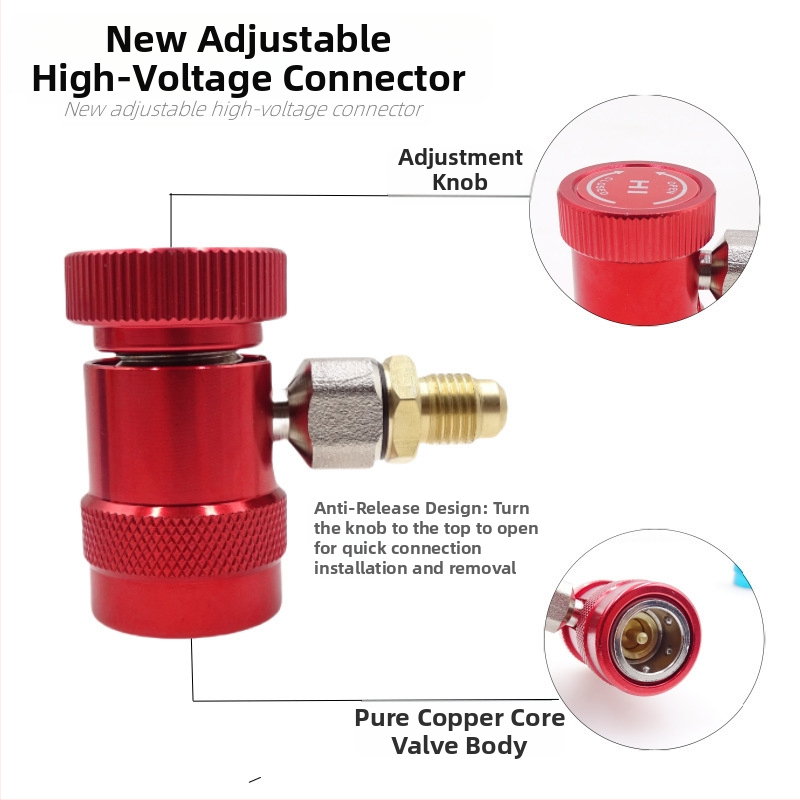 Automobilio oro kondicionierius plius freono jungties šaltnešio butelių atidarytuvo įrankių priedai aukšto ir žemo slėgio jungties sandarinimo žiedo slėgio matuoklis