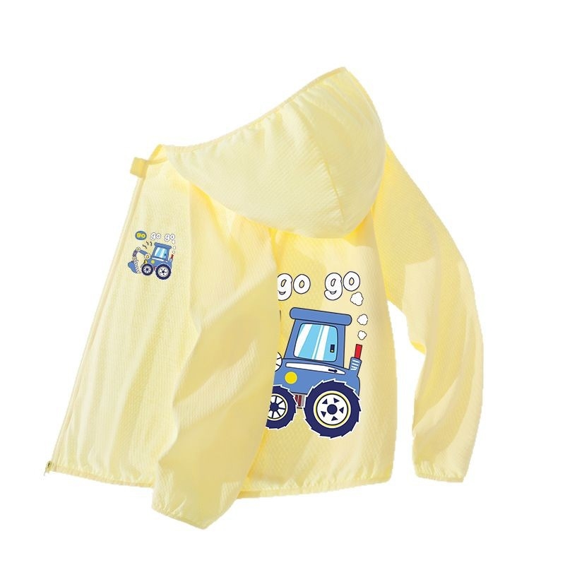 Berniukų drabužiai nuo saulės, 2025 m. vasarai, nauja universali striukė, skirta vaikams, skirtiems lauko sportui, nuo saulės, berniukiški kvėpuojantys vasaros drabužiai.