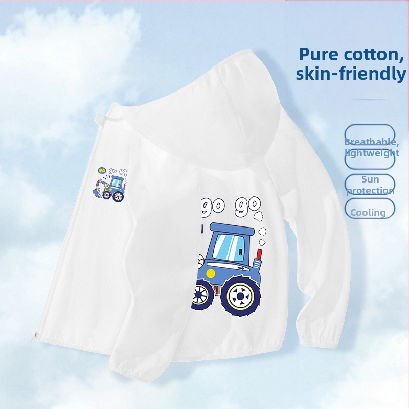 Berniukų drabužiai nuo saulės, 2025 m. vasarai, nauja universali striukė, skirta vaikams, skirtiems lauko sportui, nuo saulės, berniukiški kvėpuojantys vasaros drabužiai.