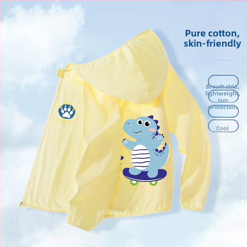 Berniukų drabužiai nuo saulės, 2025 m. vasarai, nauja universali striukė, skirta vaikams, skirtiems lauko sportui, nuo saulės, berniukiški kvėpuojantys vasaros drabužiai.
