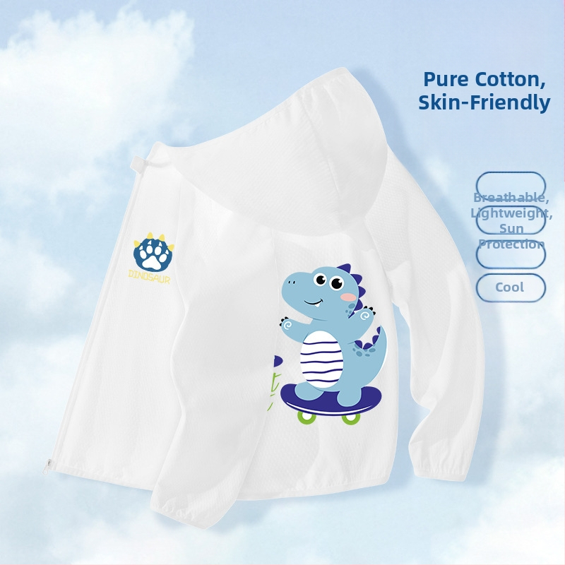 Berniukų drabužiai nuo saulės, 2025 m. vasarai, nauja universali striukė, skirta vaikams, skirtiems lauko sportui, nuo saulės, berniukiški kvėpuojantys vasaros drabužiai.