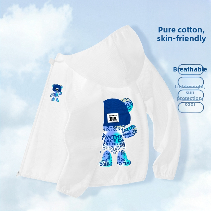 Berniukų drabužiai nuo saulės, 2025 m. vasarai, nauja universali striukė, skirta vaikams, skirtiems lauko sportui, nuo saulės, berniukiški kvėpuojantys vasaros drabužiai.