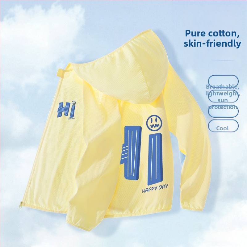 Berniukų drabužiai nuo saulės, 2025 m. vasarai, nauja universali striukė, skirta vaikams, skirtiems lauko sportui, nuo saulės, berniukiški kvėpuojantys vasaros drabužiai.