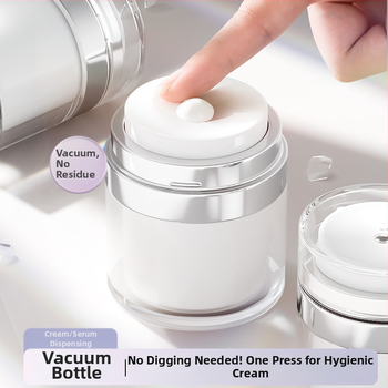 Вакуумна бутилка за крем за пътуване, козметичен фон дьо тен, проба, пресован тип, празна бутилка, преносима кутия за крем, буркан
