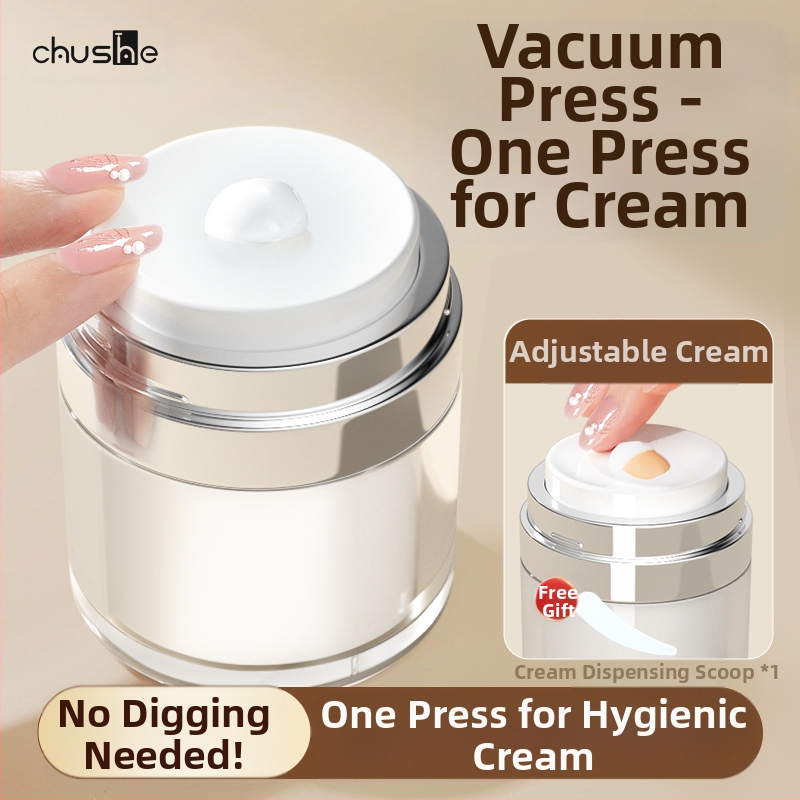 Вакуумна бутилка за крем за пътуване, козметичен фон дьо тен, проба, пресован тип, празна бутилка, преносима кутия за крем, буркан