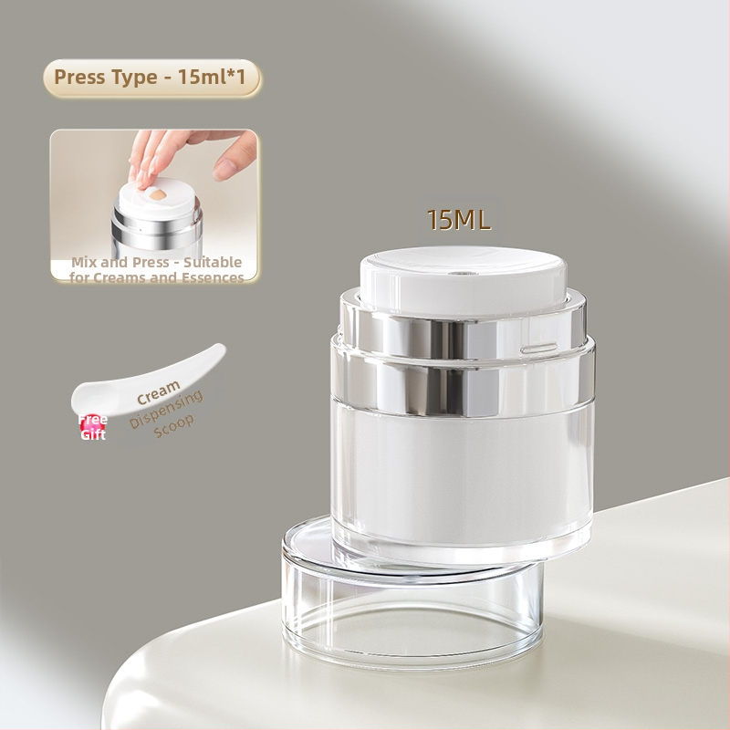 Вакуумна бутилка за крем за пътуване, козметичен фон дьо тен, проба, пресован тип, празна бутилка, преносима кутия за крем, буркан