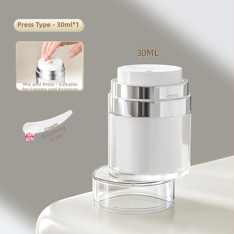 Вакуумна бутилка за крем за пътуване, козметичен фон дьо тен, проба, пресован тип, празна бутилка, преносима кутия за крем, буркан