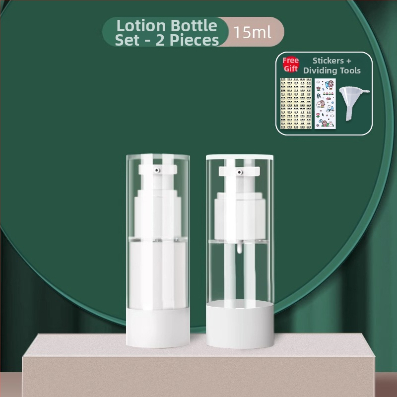 Вакуумна бутилка за крем за пътуване, козметичен фон дьо тен, проба, пресован тип, празна бутилка, преносима кутия за крем, буркан