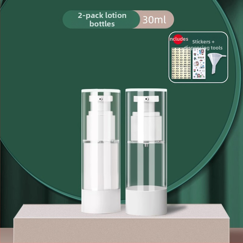 Вакуумна бутилка за крем за пътуване, козметичен фон дьо тен, проба, пресован тип, празна бутилка, преносима кутия за крем, буркан