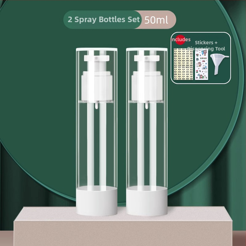 Вакуумна бутилка за крем за пътуване, козметичен фон дьо тен, проба, пресован тип, празна бутилка, преносима кутия за крем, буркан