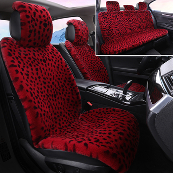 Talvine autoistmepadi Leoparditrükiga istmepadi Pehme viiekohaline auto universaalne istmesoojendus Dalian autoistmepadja kate