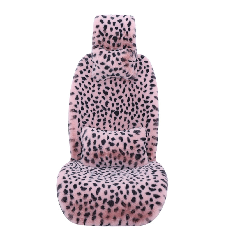 Talvine autoistmepadi Leoparditrükiga istmepadi Pehme viiekohaline auto universaalne istmesoojendus Dalian autoistmepadja kate