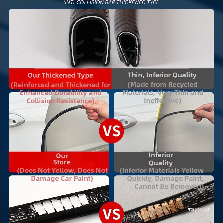 Лента против сблъсък за автомобилни врати, универсална защитна лента за ръбове на врати, незалепваща лента за отваряне на врати, антидраскотина, неравности, декоративни материали