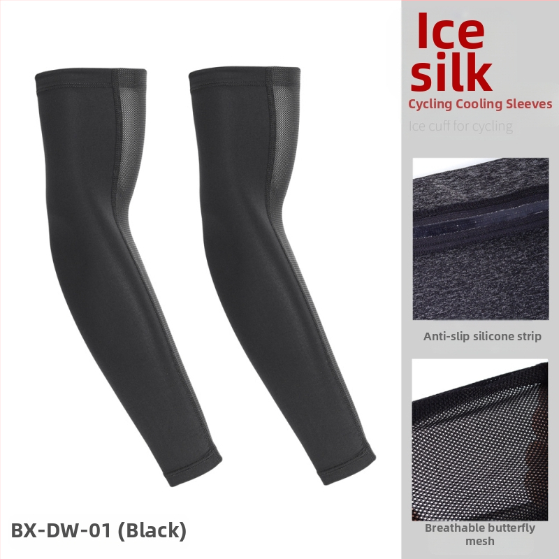 Ruidong lauko dviračių ledo rankovė vasarinė ledo pojūčio vienspalvė kvėpuojanti rankos rankovė Ice Silk neslystanti rankovė ledo rankovė didmeninė prekyba