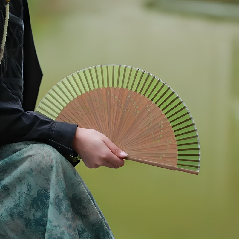 Hele Zhu ühevärviline gradientventilaator Uus hiina hommikukleidi fotograafia rekvisiidid Klassikaline kokkupandav ventilaator Interneti kuulsuste pulmapruut hiina stiilis