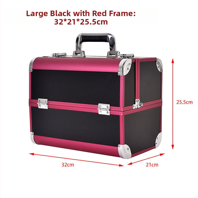 Kaasaskantav suure mahutavusega meigikarp, professionaalne maniküüri ja ripsmete poolpüsiv tätoveeringu tööriistakast, meigikunstnik ja meigi hoiukarp