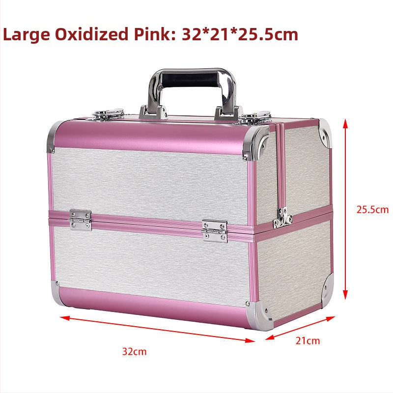 Kaasaskantav suure mahutavusega meigikarp, professionaalne maniküüri ja ripsmete poolpüsiv tätoveeringu tööriistakast, meigikunstnik ja meigi hoiukarp