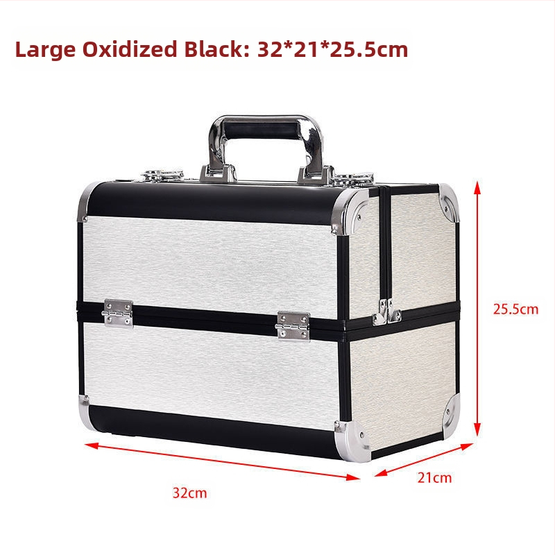 Kaasaskantav suure mahutavusega meigikarp, professionaalne maniküüri ja ripsmete poolpüsiv tätoveeringu tööriistakast, meigikunstnik ja meigi hoiukarp