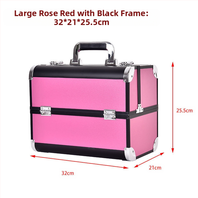 Kaasaskantav suure mahutavusega meigikarp, professionaalne maniküüri ja ripsmete poolpüsiv tätoveeringu tööriistakast, meigikunstnik ja meigi hoiukarp