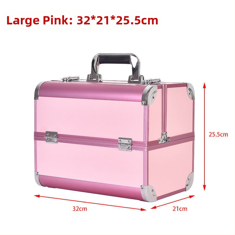 Kaasaskantav suure mahutavusega meigikarp, professionaalne maniküüri ja ripsmete poolpüsiv tätoveeringu tööriistakast, meigikunstnik ja meigi hoiukarp