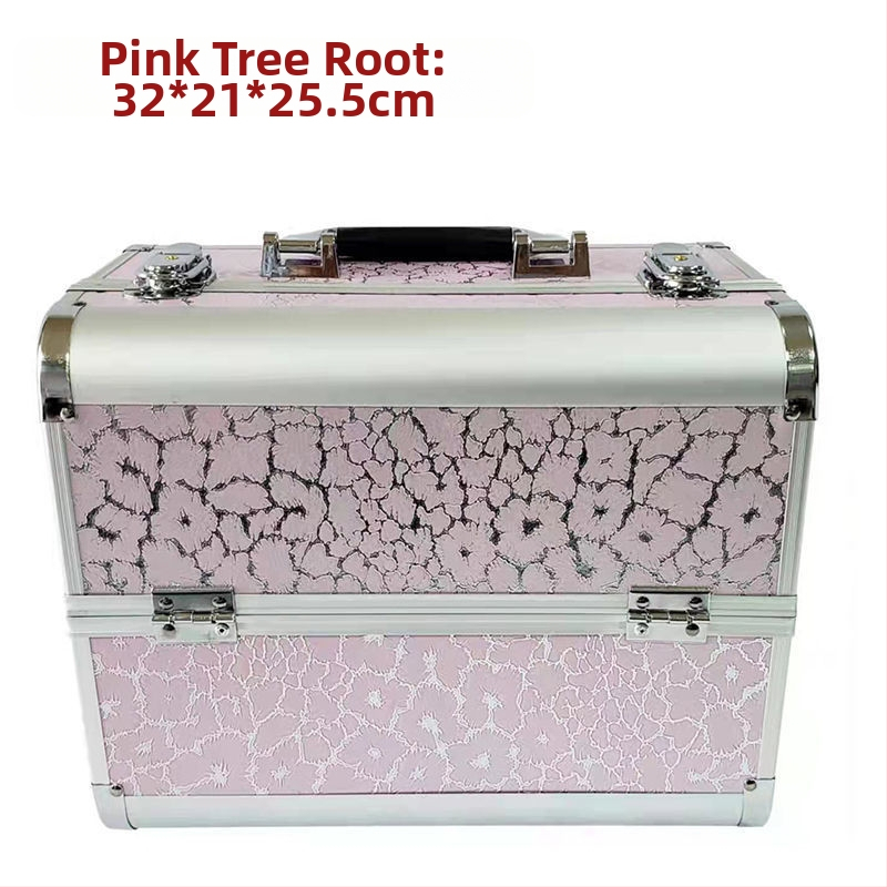 Kaasaskantav suure mahutavusega meigikarp, professionaalne maniküüri ja ripsmete poolpüsiv tätoveeringu tööriistakast, meigikunstnik ja meigi hoiukarp