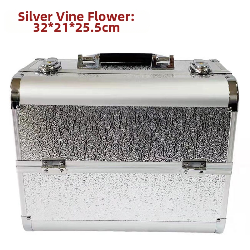 Kaasaskantav suure mahutavusega meigikarp, professionaalne maniküüri ja ripsmete poolpüsiv tätoveeringu tööriistakast, meigikunstnik ja meigi hoiukarp