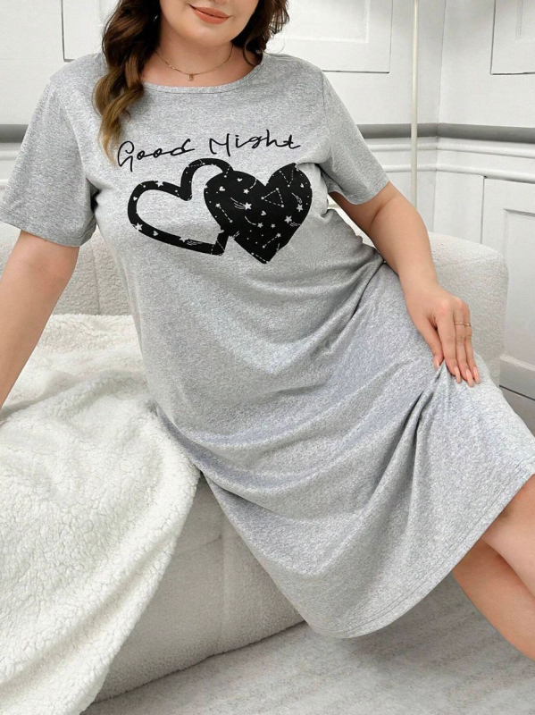 Naiste pluss-suuruses mööblipidžaama kleit T-särk seelik väliskaubandus Amazoni naiste piiriülene Euroopa ja Ameerika trükitud öösärk